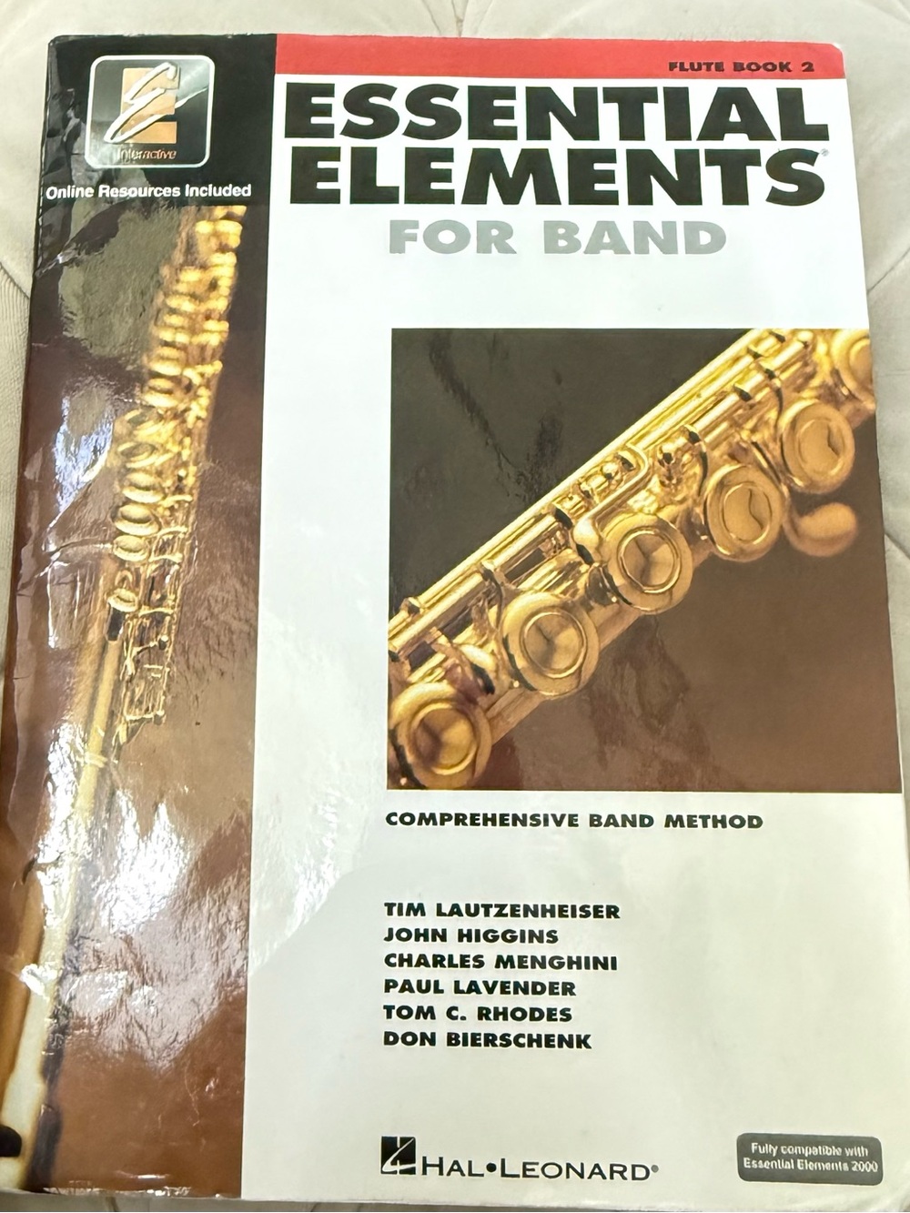 Essential Elements for Band - Flute Book 2 (White/Gold)
